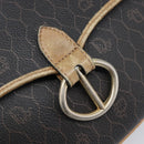 Christian Dior Honeycomb Shoulder Bag PVC Leather Black Gold Tone Auth 204704-19