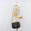 Christian Dior Honeycomb Shoulder Bag PVC Leather Black Gold Tone Auth 204704-26