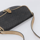 Christian Dior Honeycomb Shoulder Bag PVC Leather Black Gold Tone Auth 204704-6