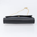 Christian Dior Honeycomb Chain Shoulder Bag PVC Black Gold Tone Auth 204705A-10