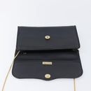 Christian Dior Honeycomb Chain Shoulder Bag PVC Black Gold Tone Auth 204705A-16