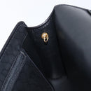 Christian Dior Honeycomb Chain Shoulder Bag PVC Black Gold Tone Auth 204705A-20