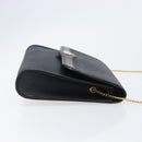 Christian Dior Honeycomb Chain Shoulder Bag PVC Black Gold Tone Auth 204705A-4