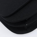 PRADA Plastic Chain Shoulder Bag Cotton Black Auth 204708V-11