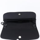 PRADA Plastic Chain Shoulder Bag Cotton Black Auth 204708V-16