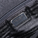 PRADA Plastic Chain Shoulder Bag Cotton Black Auth 204708V-17