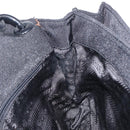 PRADA Plastic Chain Shoulder Bag Cotton Black Auth 204708V-19