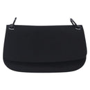PRADA Plastic Chain Shoulder Bag Cotton Black Auth 204708V-2