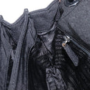PRADA Plastic Chain Shoulder Bag Cotton Black Auth 204708V-20