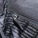 PRADA Plastic Chain Shoulder Bag Cotton Black Auth 204708V-21