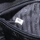 PRADA Plastic Chain Shoulder Bag Cotton Black Auth 204708V-25