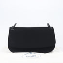 PRADA Plastic Chain Shoulder Bag Cotton Black Auth 204708V-28