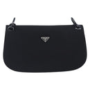 PRADA Plastic Chain Shoulder Bag Cotton Black Auth 204708V-3