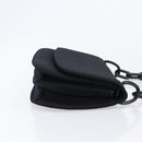 PRADA Plastic Chain Shoulder Bag Cotton Black Auth 204708V-4