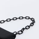 PRADA Plastic Chain Shoulder Bag Cotton Black Auth 204708V-8