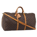 LOUIS VUITTON Monogram Keepall Bandouliere 60 Boston Bag M41412 LV Auth 204719A-1