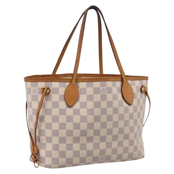 LOUIS VUITTON Damier Azur Neverfull PM Tote Bag N41362 LV Auth 204721