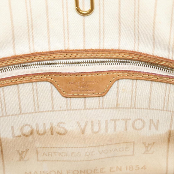 LOUIS VUITTON Damier Azur Neverfull PM Tote Bag N41362 LV Auth 204721