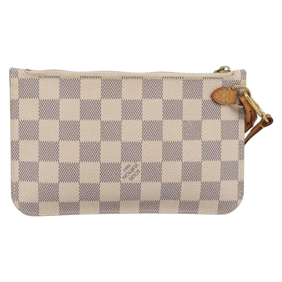 LOUIS VUITTON Damier Azur Neverfull PM Pouch Accessory Pouch LV Auth 204722