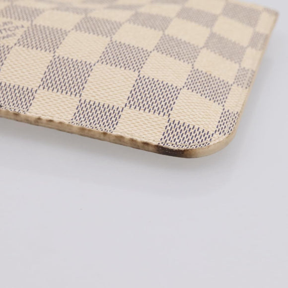 LOUIS VUITTON Damier Azur Neverfull PM Pouch Accessory Pouch LV Auth 204722