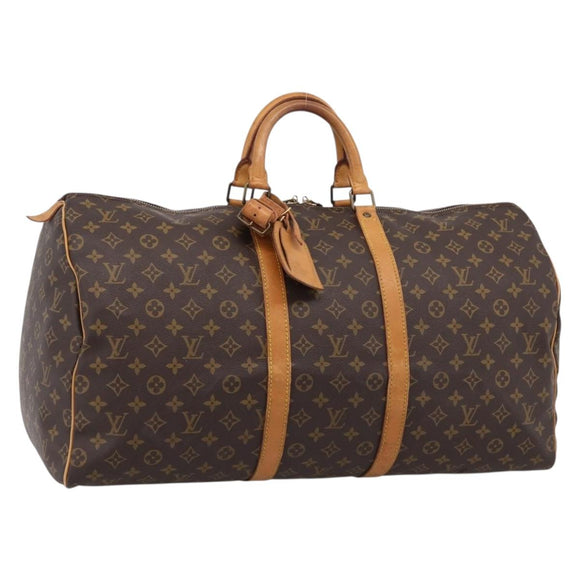 LOUIS VUITTON Monogram Keepall 55 Boston Bag M41424 LV Auth 204725A