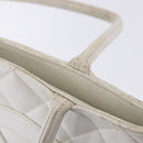 CHANEL Tote Bag Caviar Skin Standard White Silver CC Auth 204728-18