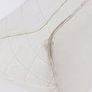 CHANEL Tote Bag Caviar Skin Standard White Silver CC Auth 204728-23