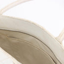 CHANEL Tote Bag Caviar Skin Standard White Silver CC Auth 204728-28