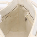 CHANEL Tote Bag Caviar Skin Standard White Silver CC Auth 204728-31
