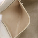 CHANEL Tote Bag Caviar Skin Standard White Silver CC Auth 204728-33