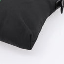 GUCCI Web Sherry Line Shoulder Bag Canvas Black Silver 387111 Auth 204729A-10