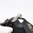 GUCCI Web Sherry Line Shoulder Bag Canvas Black Silver 387111 Auth 204729A-14