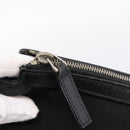 GUCCI Web Sherry Line Shoulder Bag Canvas Black Silver 387111 Auth 204729A-15