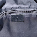 GUCCI Web Sherry Line Shoulder Bag Canvas Black Silver 387111 Auth 204729A-16