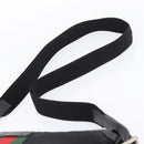 GUCCI Web Sherry Line Shoulder Bag Canvas Black Silver 387111 Auth 204729A-8
