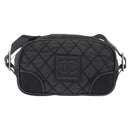 CHANEL Sports Line Matelasse Shoulder Bag Canvas Black Silver CC Auth 204730V-13