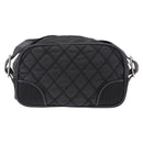 CHANEL Sports Line Matelasse Shoulder Bag Canvas Black Silver CC Auth 204730V-2