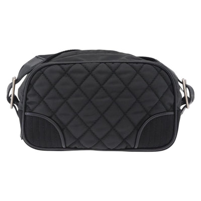 CHANEL Sports Line Matelasse Shoulder Bag Canvas Black Silver CC Auth 204730V - 0