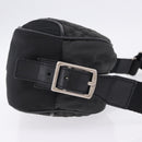 CHANEL Sports Line Matelasse Shoulder Bag Canvas Black Silver CC Auth 204730V-3