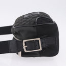 CHANEL Sports Line Matelasse Shoulder Bag Canvas Black Silver CC Auth 204730V-5