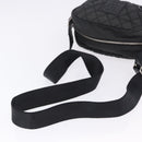 CHANEL Sports Line Matelasse Shoulder Bag Canvas Black Silver CC Auth 204730V-8