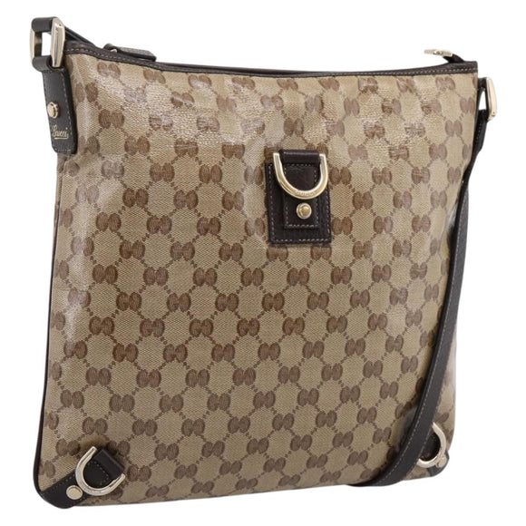 GUCCI GG Crystal Abbey Shoulder Bag Coated Canvas Outlet 268642 Auth 204734V