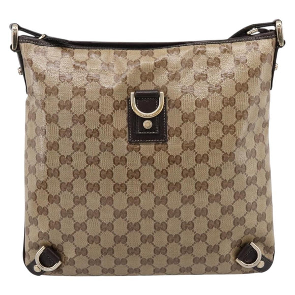 GUCCI GG Crystal Abbey Shoulder Bag Coated Canvas Outlet 268642 Auth 204734V