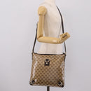 GUCCI GG Crystal Abbey Shoulder Bag Coated Canvas Outlet 268642 Auth 204734V-23