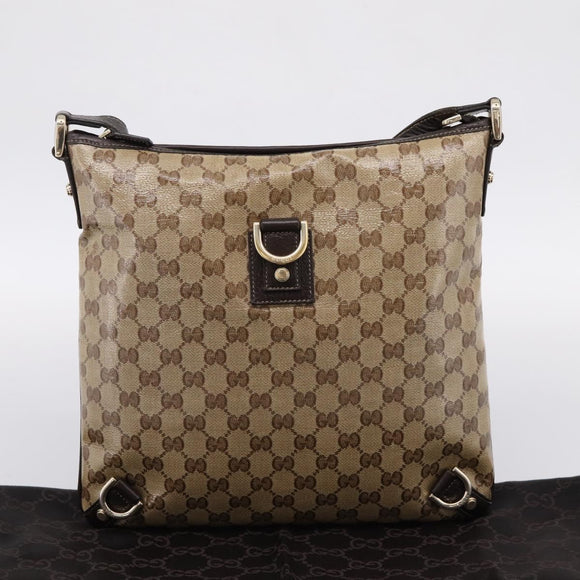 GUCCI GG Crystal Abbey Shoulder Bag Coated Canvas Outlet 268642 Auth 204734V