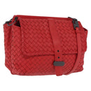BOTTEGA VENETA INTRECCIATO Shoulder Bag Leather Red Auth 204736A-1