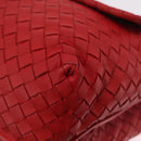 BOTTEGA VENETA INTRECCIATO Shoulder Bag Leather Red Auth 204736A-15
