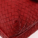 BOTTEGA VENETA INTRECCIATO Shoulder Bag Leather Red Auth 204736A-17