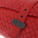 BOTTEGA VENETA INTRECCIATO Shoulder Bag Leather Red Auth 204736A-19