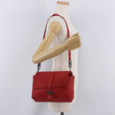 BOTTEGA VENETA INTRECCIATO Shoulder Bag Leather Red Auth 204736A-28